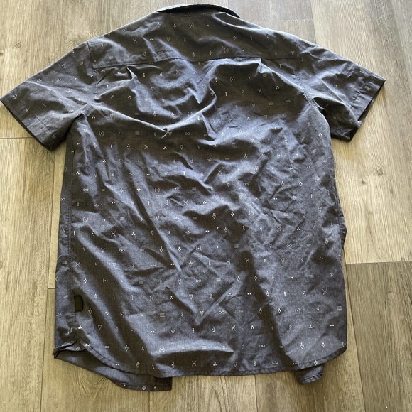 The North Face Men's Shirt blue symbol Print button down - Picture 4 of 5